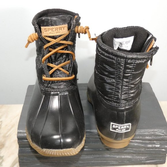 Sperry Women's Seasonal Saltwater Rain Boot, Black, 9.5M - Picture 6 of 11